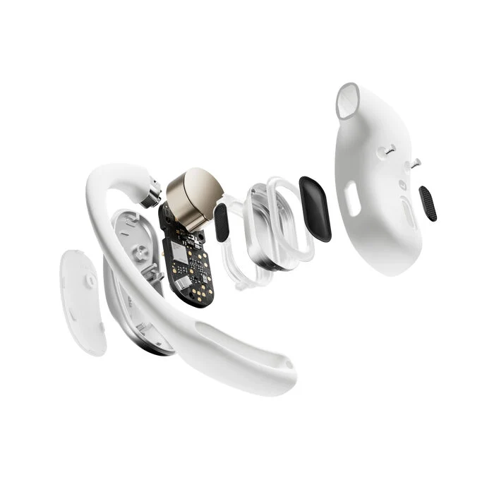 SHOKZ OpenFit Air, weiss Auricolare Wireless A clip Chiamate/Musica/Sport/Tutti i giorni Bluetooth Bianco