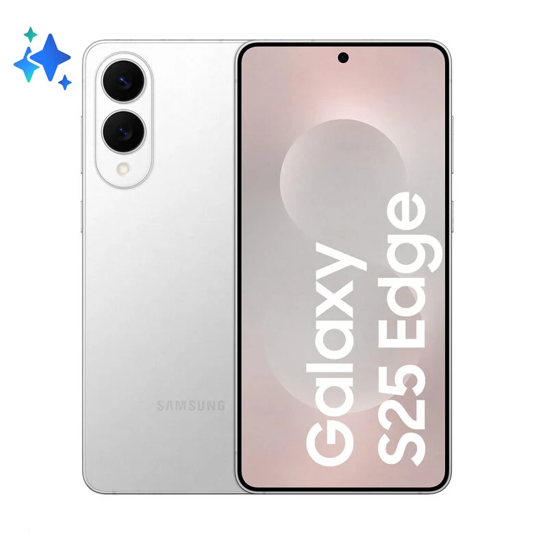 Samsung Galaxy S25 Edge, Smartphone AI, Display 6.7'' QHD+ Dynamic AMOLED 2X, Fotocamera 200MP, RAM 12GB, 256GB, 3.900 mAh, Titanium Silver