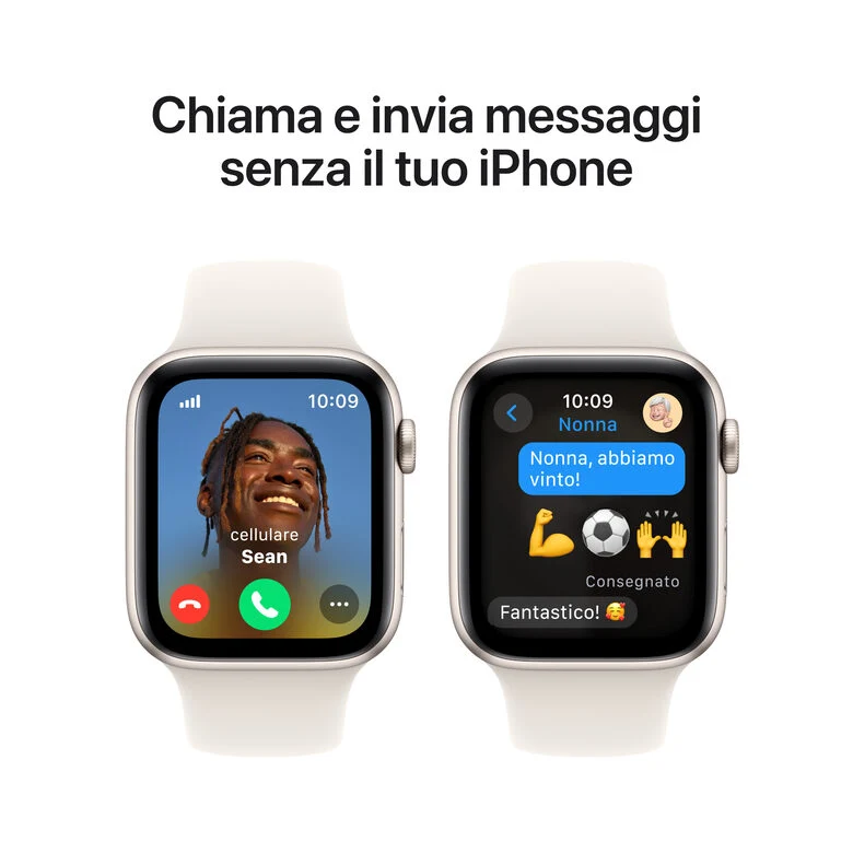 Apple Watch SE GPS + Cellular 44mm Cassa Alluminio Galassia con Galassia Sport Band - M/L