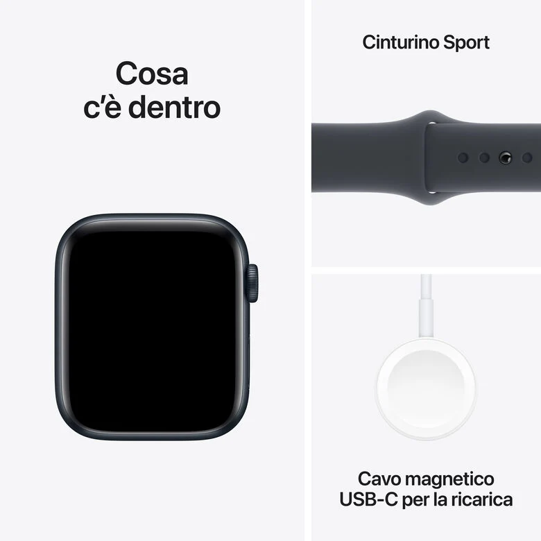 Apple Watch SE GPS + Cellular 44mm Cassa Alluminio Mezzanotte con Mezzanotte Sport Band - M/L