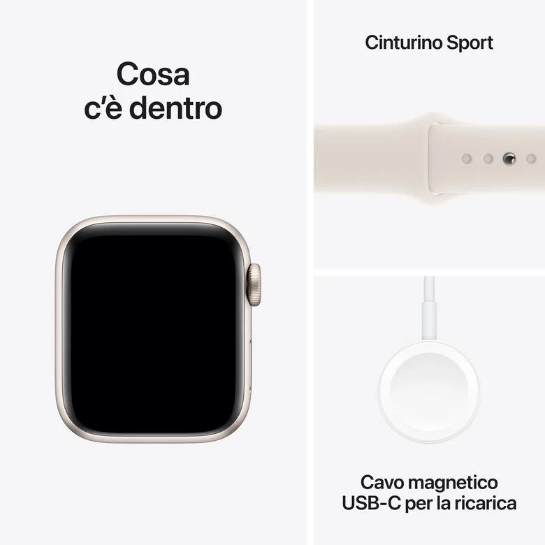 Apple Watch SE GPS + Cellular 40mm Cassa Alluminio Galassia con Galassia Sport Band - M/L