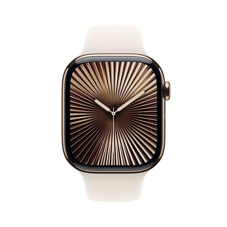 Apple Watch Series 10 Serie 10 GPS + Cellular 46mm Cassa in Titanio color Oro con Galassia Sport Band - S/M