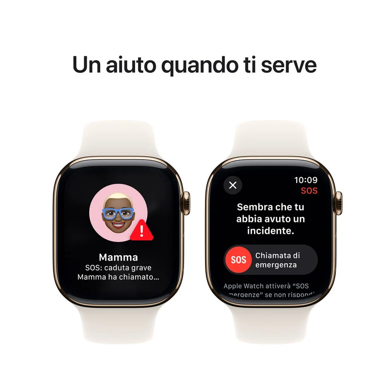 Apple Watch Series 10 Serie 10 GPS + Cellular 46mm Cassa in Titanio color Oro con Galassia Sport Band - S/M