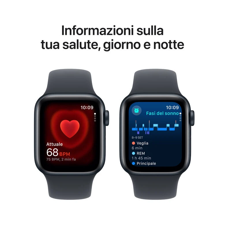 Apple Watch SE GPS + Cellular 40mm Cassa Alluminio Mezzanotte con Mezzanotte Sport Band - M/L