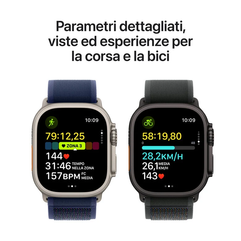 Apple Watch Ultra 2 GPS + Cellular 49mm Cassa Titanio Nero con Nero Trail Loop - M/L