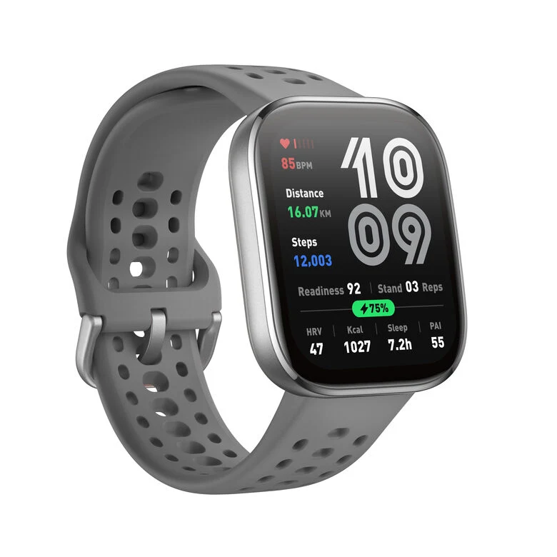 Amazfit Bip 6 Charcoal 5 cm (1.97") AMOLED Digitale 390 x 450 Pixel Touch screen Argento GPS (satellitare)