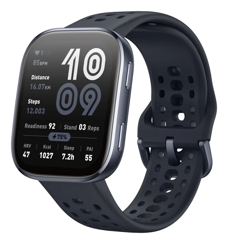 Amazfit Bip 6 Black 5 cm (1.97") AMOLED Digitale 390 x 450 Pixel Touch screen Nero GPS (satellitare)