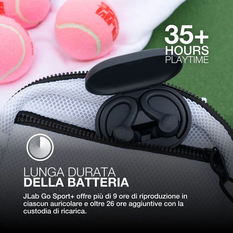 JLab Go Air Sport True Wireless Auricolare True Wireless Stereo (TWS) A clip Bluetooth Grafite