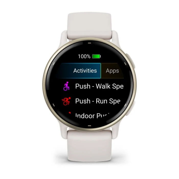 Garmin Vivoactive 5 3,05 cm (1.2") AMOLED 42 mm Digitale 390 x 390 Pixel Touch screen Bianco Wi-Fi GPS (satellitare)