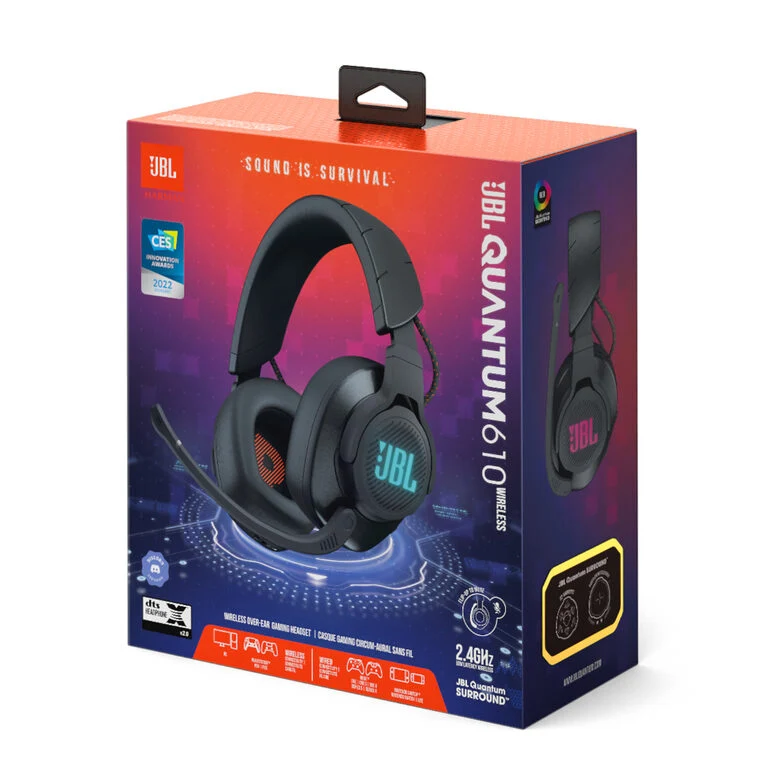 JBL Quantum 610 Wireless Auricolare Con cavo e senza cavo A Padiglione Giocare USB tipo-C Nero