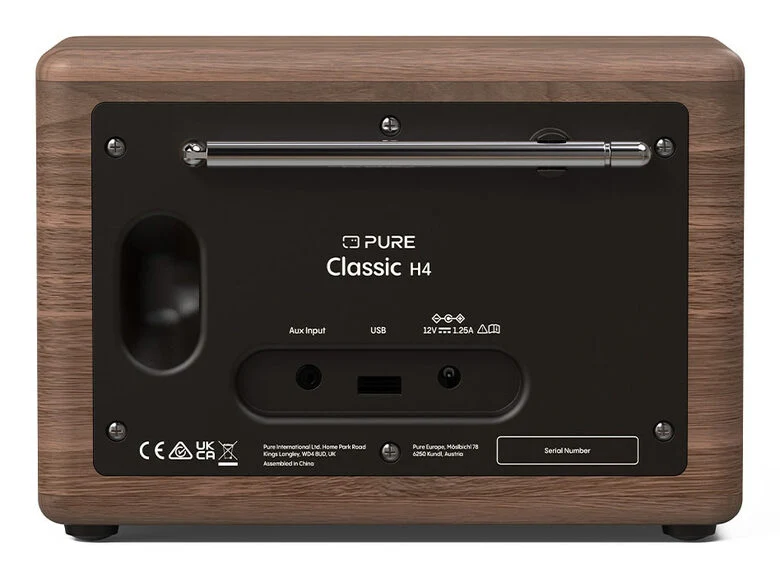 Pure Radio Classic H4 Black/Walnut DAB