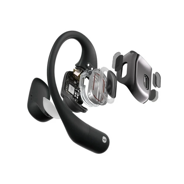 SHOKZ OpenFit Cuffie Wireless A clip Chiamate/Musica/Sport/Tutti i giorni Bluetooth Nero