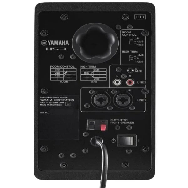 Yamaha HS3 Studio Monitor Casse Attive Coppia di Monitor a 2 vie Bass-Reflex 3.5" 52W Nero
