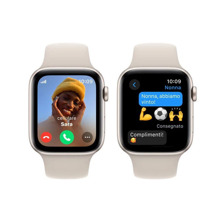 Apple Watch SE GPS + Cellular Cassa 44mm in Alluminio Galassia con Cinturino Sport Galassia - S/M