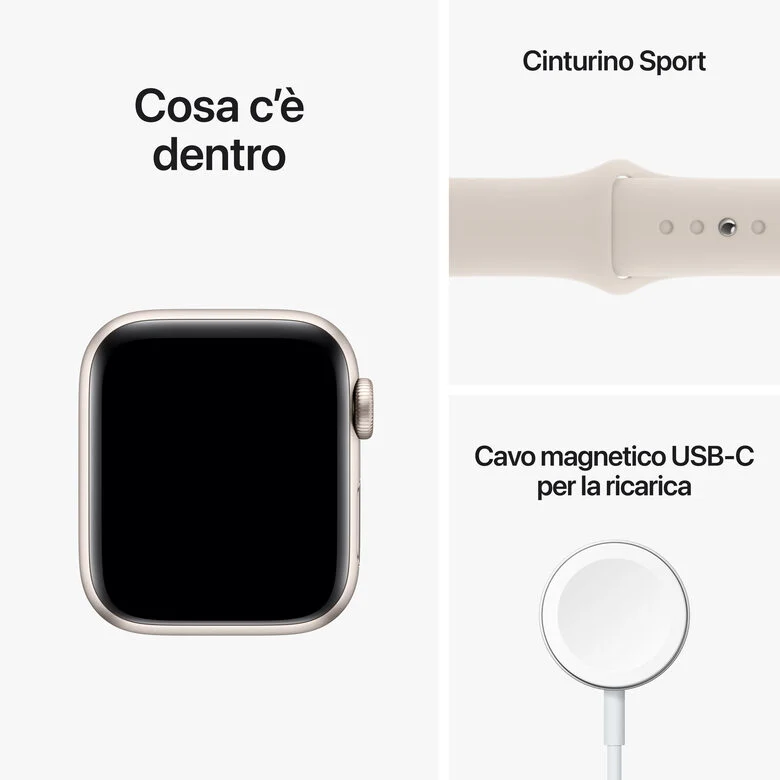 Apple Watch SE GPS 40mm Cassa in Alluminio color Galassia con Cinturino Sport Band Galassia - Regular