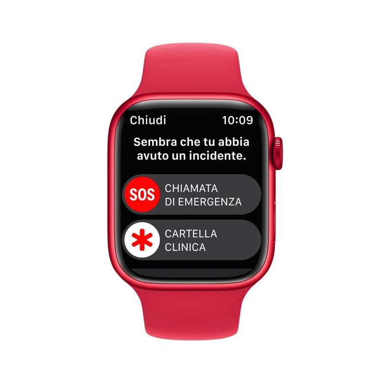 Apple Watch Series 8 GPS 45mm Cassa in Alluminio color (PRODUCT)RED con Cinturino Sport Band (PRODUCT)RED - Regular