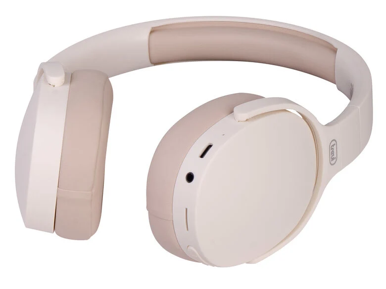 Trevi DJ 12E45 BT Auricolare Con cavo e senza cavo A Padiglione Musica e Chiamate Bluetooth Crema