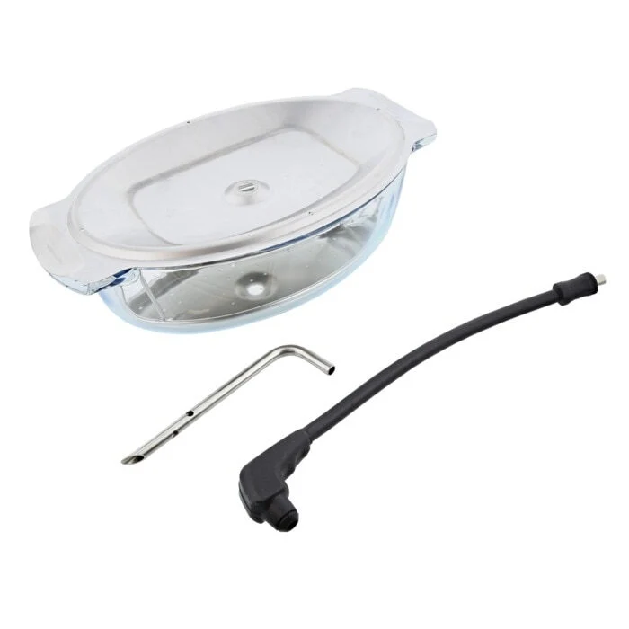 Electrolux S.STEAMKIT accessorio e componente per forno Nero, Acciaio inossidabile, Trasparente Vetro, Acciaio inossidabile Set per cottura a vapore