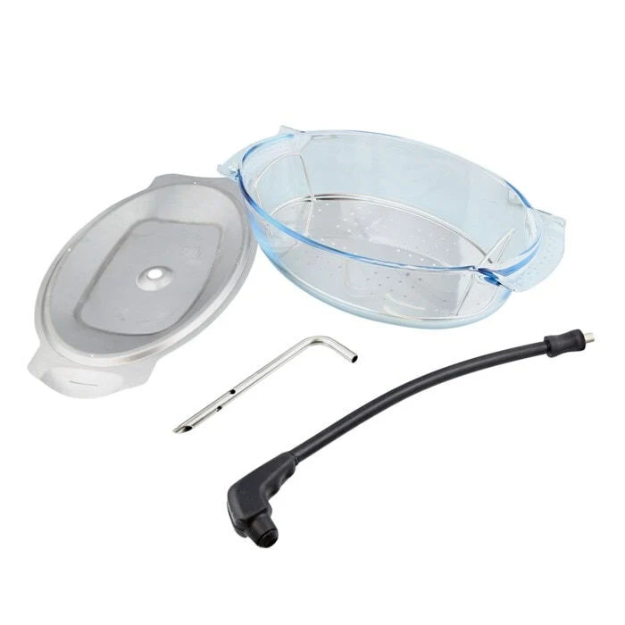 Electrolux S.STEAMKIT accessorio e componente per forno Nero, Acciaio inossidabile, Trasparente Vetro, Acciaio inossidabile Set per cottura a vapore