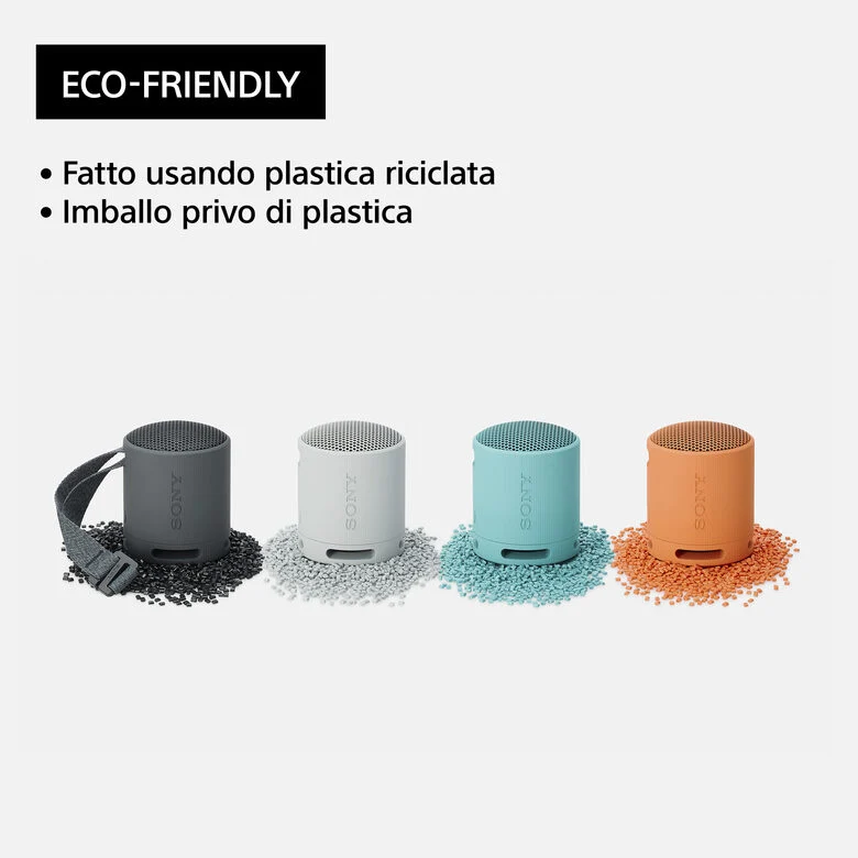 Sony SRS-XB100 - Speaker Wireless Bluetooth, portatile, leggero, compatto, da esterno, da viaggio, resistente IP67 impermeabile e antipolvere, batteria da 16 ore, cinturino versatile, chiama
