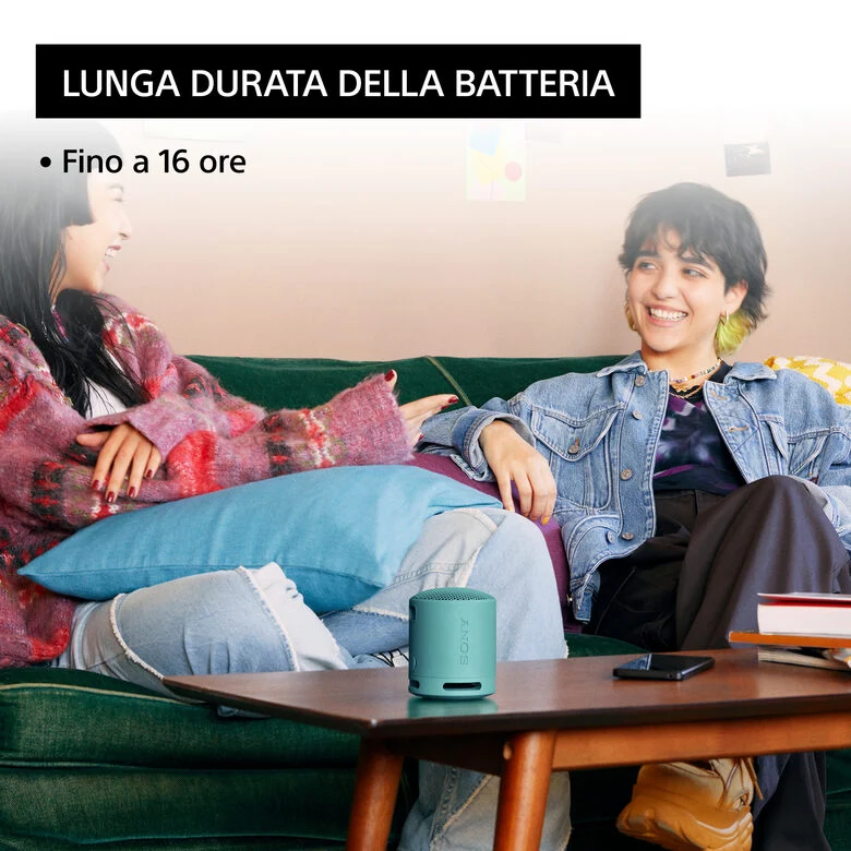 Sony SRS-XB100 - Speaker Wireless Bluetooth, portatile, leggero, compatto, da esterno, da viaggio, resistente IP67 impermeabile e antipolvere, batteria da 16 ore, cinturino versatile, chiama