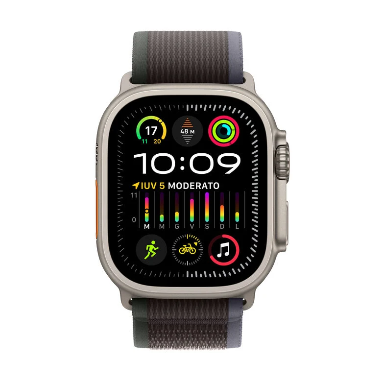 Apple Watch Ultra 2 GPS + Cellular, Cassa 49m in Titanio con Blu/Nero Trail Loop - S/M