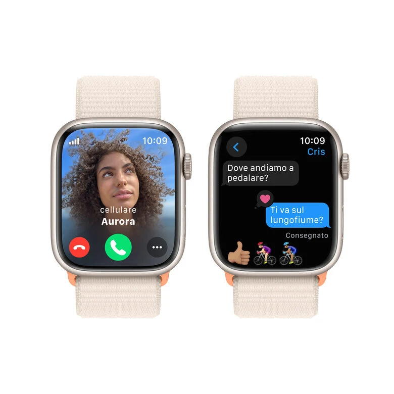 Apple Watch Series 9 GPS + Cellular Cassa 45mm in Alluminio Galassia con Cinturino Sport Loop Galassia