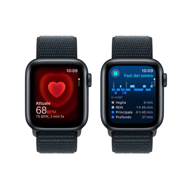 Apple Watch SE GPS Cassa 40mm in Alluminio Mezzanotte con Cinturino Sport Loop Mezzanotte