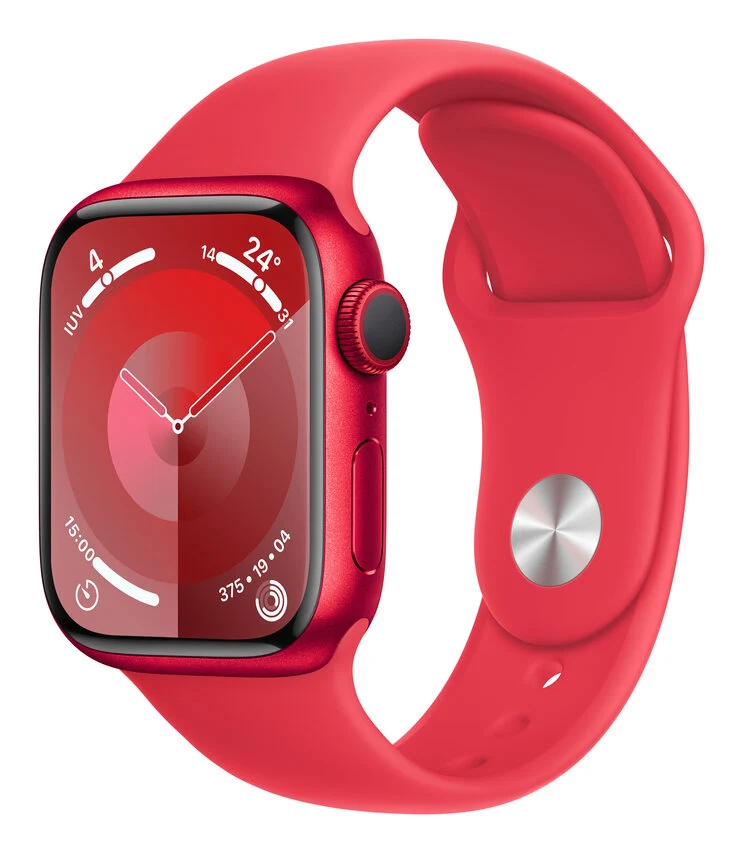 Apple Watch Series 9 GPS Cassa 41m in Alluminio (PRODUCT)RED con Cinturino Sport Band (PRODUCT)RED - S/M