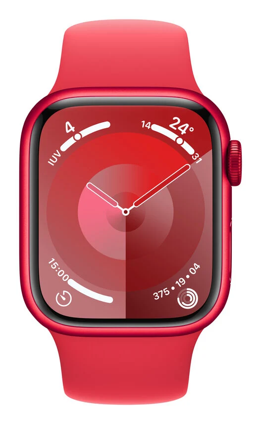 Apple Watch Series 9 GPS Cassa 41m in Alluminio (PRODUCT)RED con Cinturino Sport Band (PRODUCT)RED - S/M
