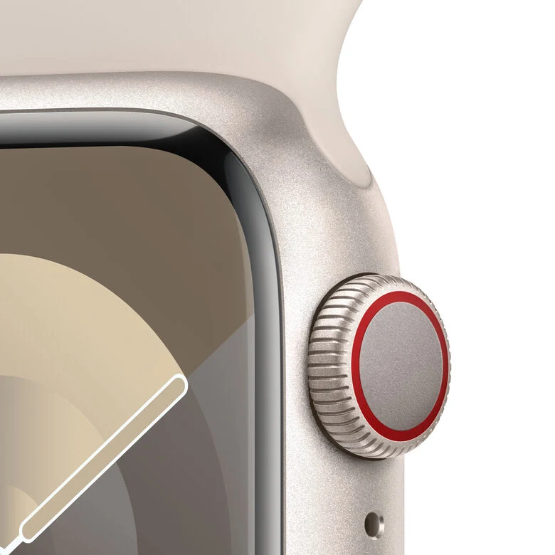 Apple Watch Series 9 GPS + Cellular Cassa 41mm in Alluminio Galassia con Cinturino Sport Galassia - S/M