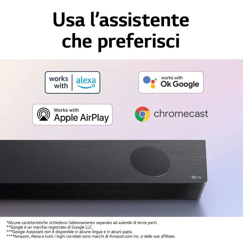 LG Soundbar S95QR 810W 9.1.5 canali, Meridian, Dolby Atmos