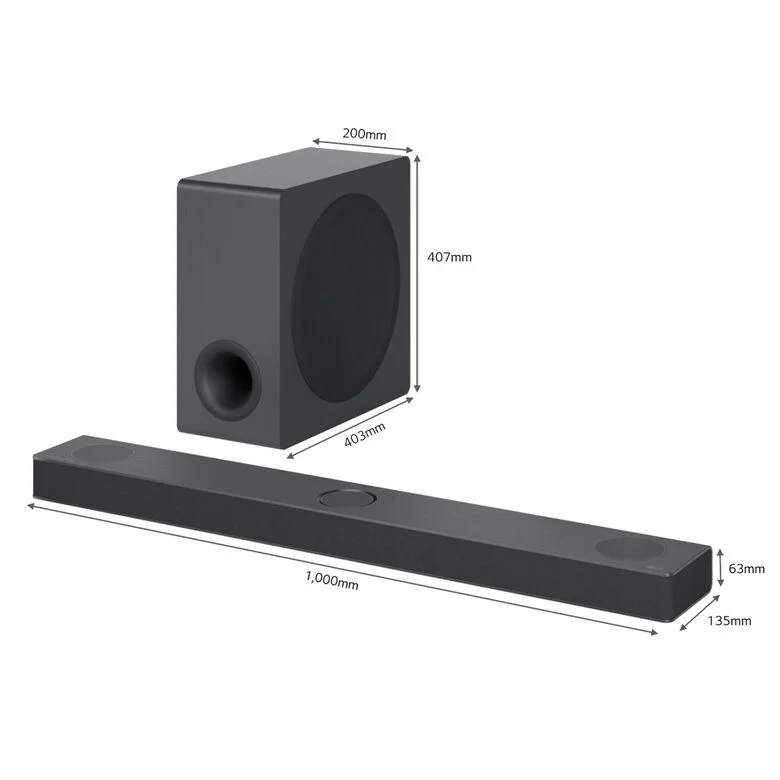LG Soundbar S80QY 480W 3.1.3 canali, Meridian, Dolby Atmos