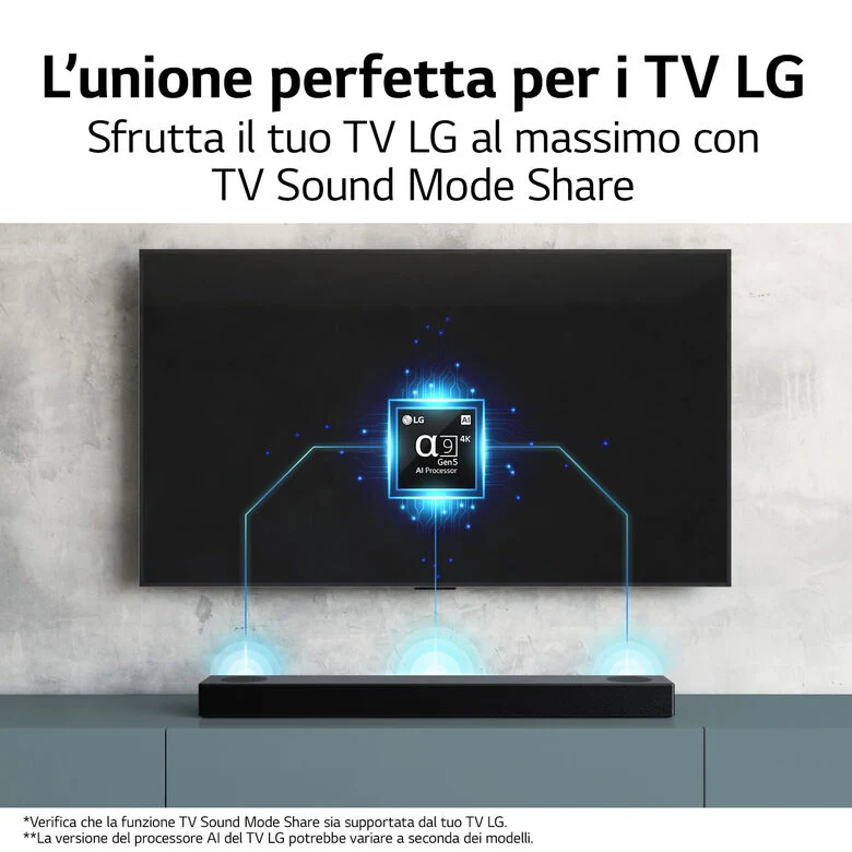 LG Soundbar S75Q 380W 3.1.2 canali, Meridian, Dolby Atmos