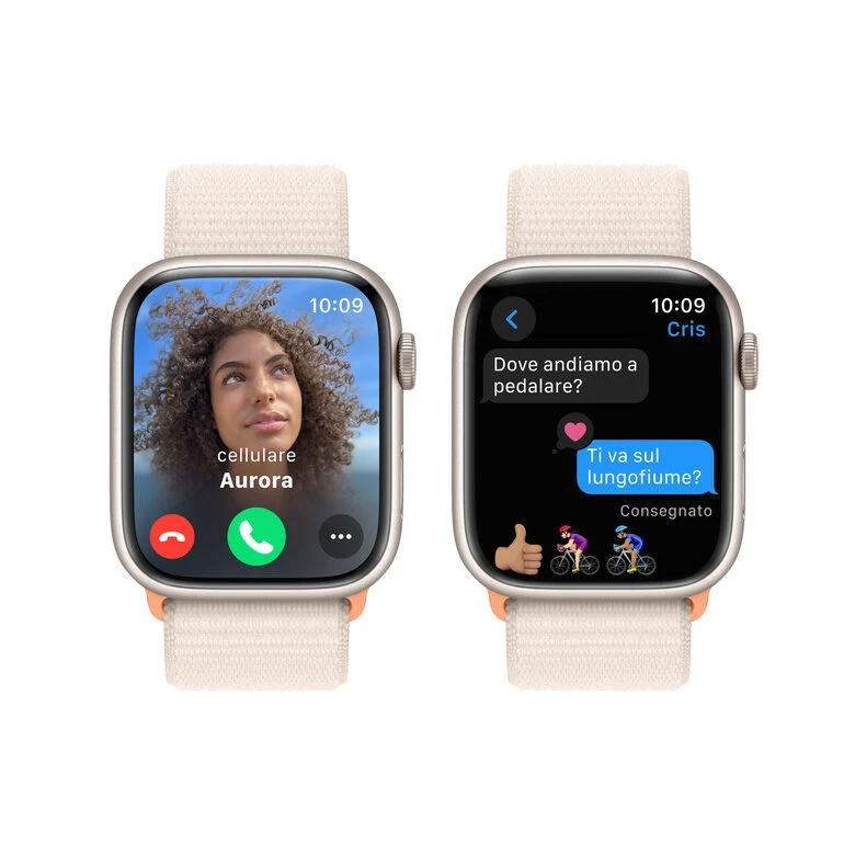 Apple Watch Series 9 GPS Cassa 45mm in Alluminio Galassia con Cinturino Sport Loop Galassia