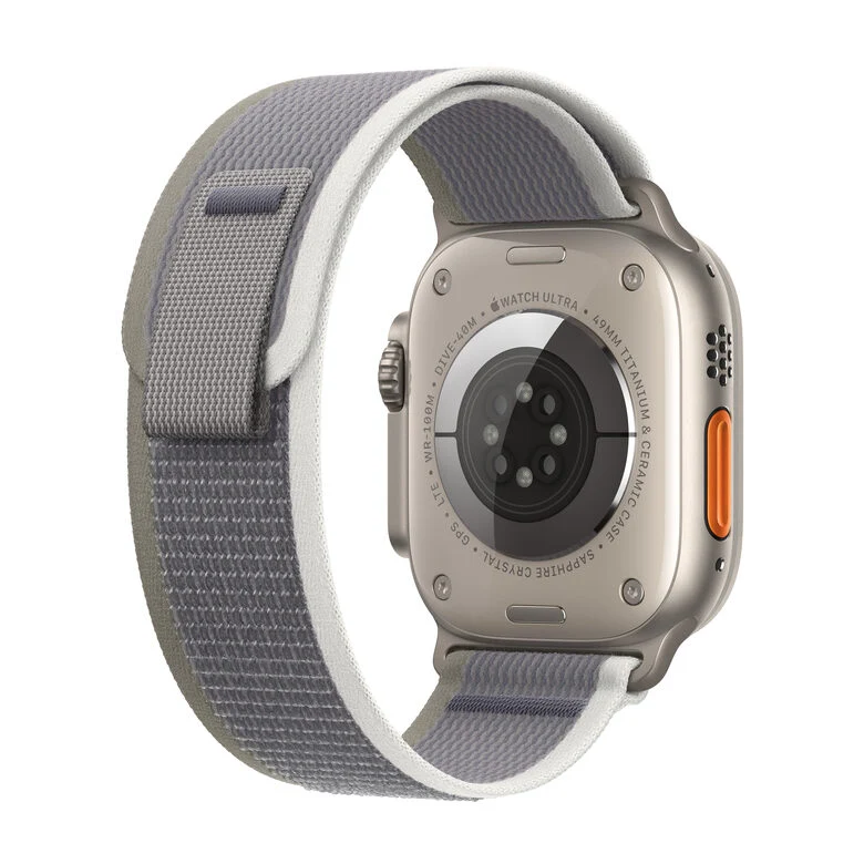 Apple Watch Ultra 2 GPS + Cellular, Cassa 49m in Titanio con Verde/Grigio Trail Loop - M/L