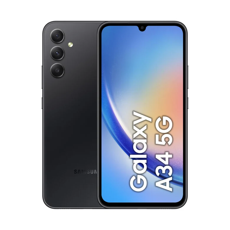 Samsung Galaxy A34 5G Display FHD+ Super AMOLED 6.6”, Android 13, 6GB RAM, 128GB, Doppia SIM, Batteria 5.000 mAh, Awesome Graphite