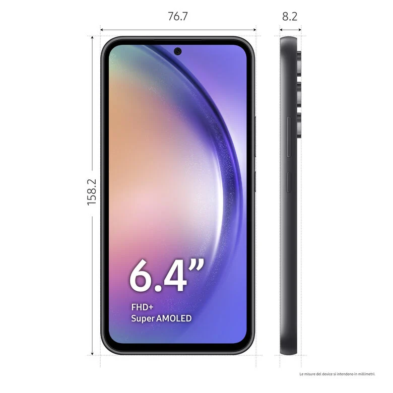 Samsung Galaxy A54 5G Display FHD+ Super AMOLED 6.4”, Android 13, 8GB RAM, 256GB, Doppia SIM, Batteria 5.000 mAh, Awesome Graphite