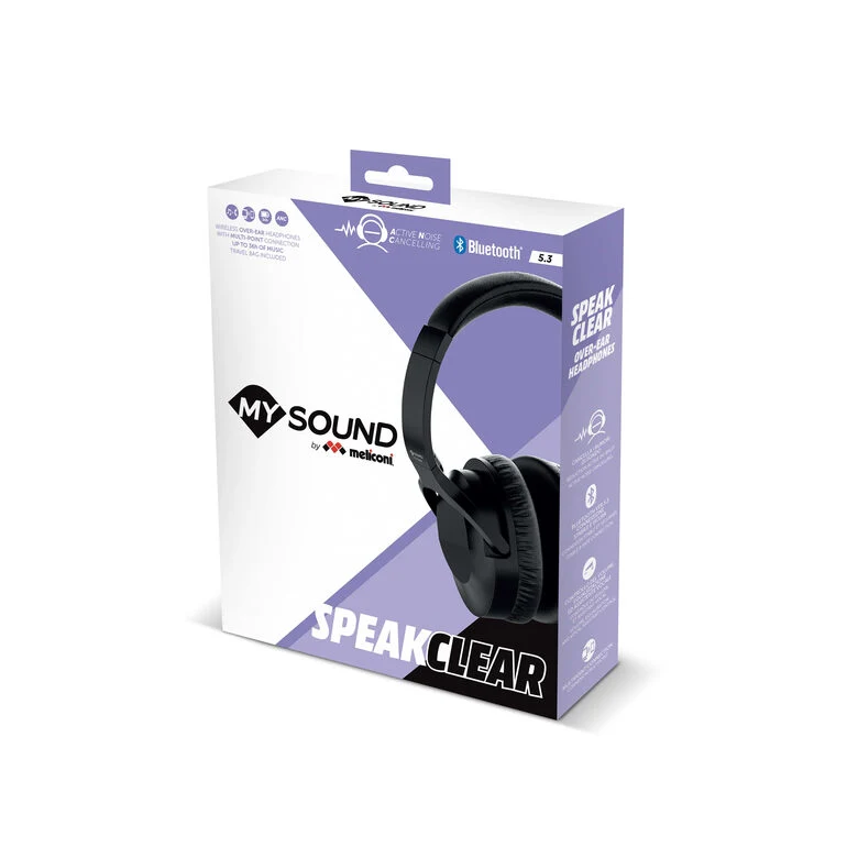 Meliconi 497406 cuffia e auricolare Cuffie Wireless A Padiglione Musica e Chiamate Bluetooth Nero
