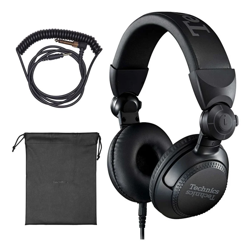 Technics EAH-DJ1200EK Black Cuffie DJ Driver 40mm Cavo Rimovibile