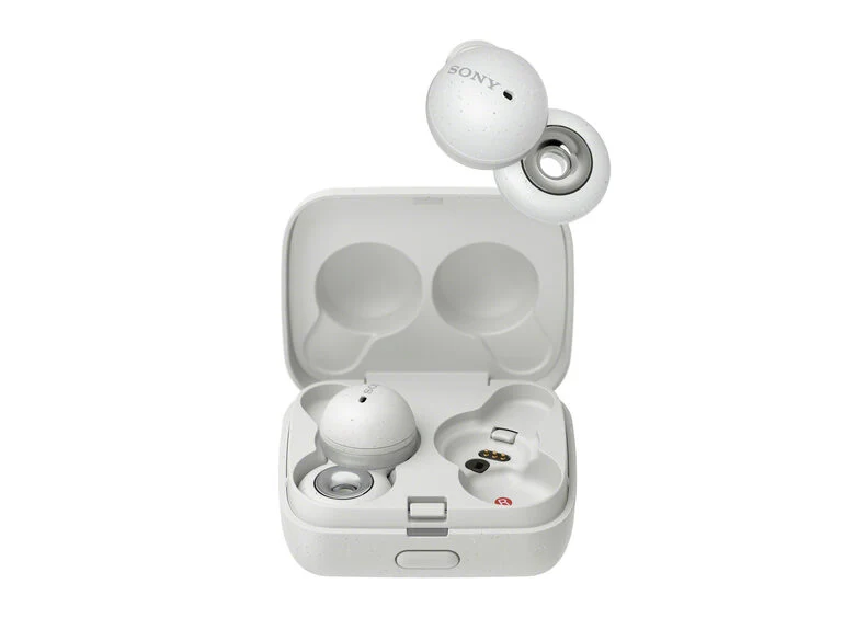 Sony LinkBuds - Auricolari True Wireless con Driver ad anello, Ottimizzate per Google Assistant, Amazon Alexa, Microfono Integrato per chiamate, Batteria fino a 17.5 ore (Bianco)