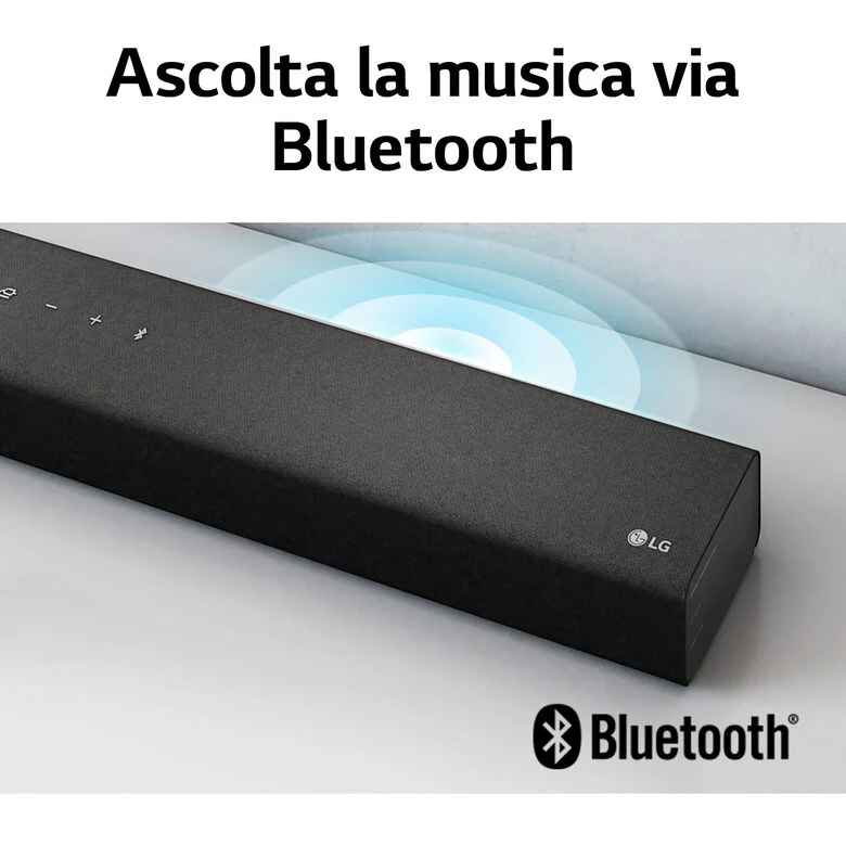 LG Soundbar S60Q 300W 2.1 canali, Dolby Atmos Virtual, 4K Pass Through