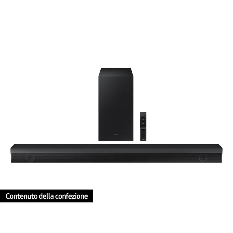 Samsung Soundbar HW-B650/ZF con subwoofer 3.1 canali 430W, audio 3D, suono bilanciato, uniforme e ottimizzato, bassi profondi