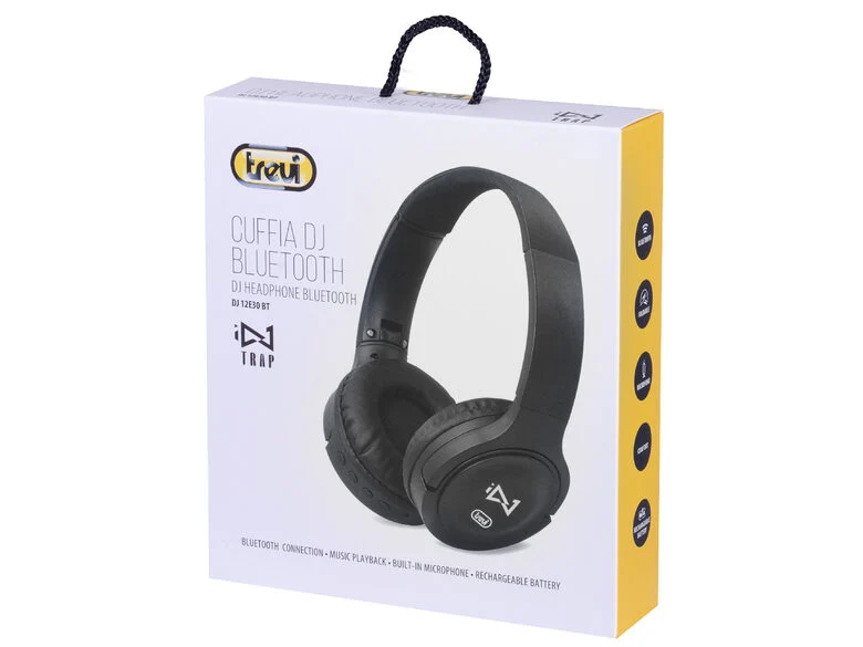 Trevi DJ 12E30 BT Auricolare Wireless A Padiglione Musica e Chiamate Bluetooth Nero