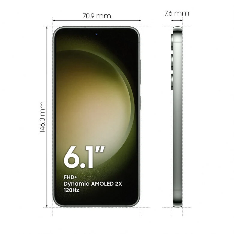 Samsung Galaxy S23 Display 6.1'' Dynamic AMOLED 2X, Fotocamera 50MP, RAM 8GB, 128GB, 3.900 mAh, Green