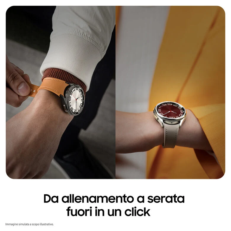 Samsung Galaxy Watch6 Classic Smartwatch Fitness Tracker Ghiera Interattiva in Acciao Inox 47mm Silver