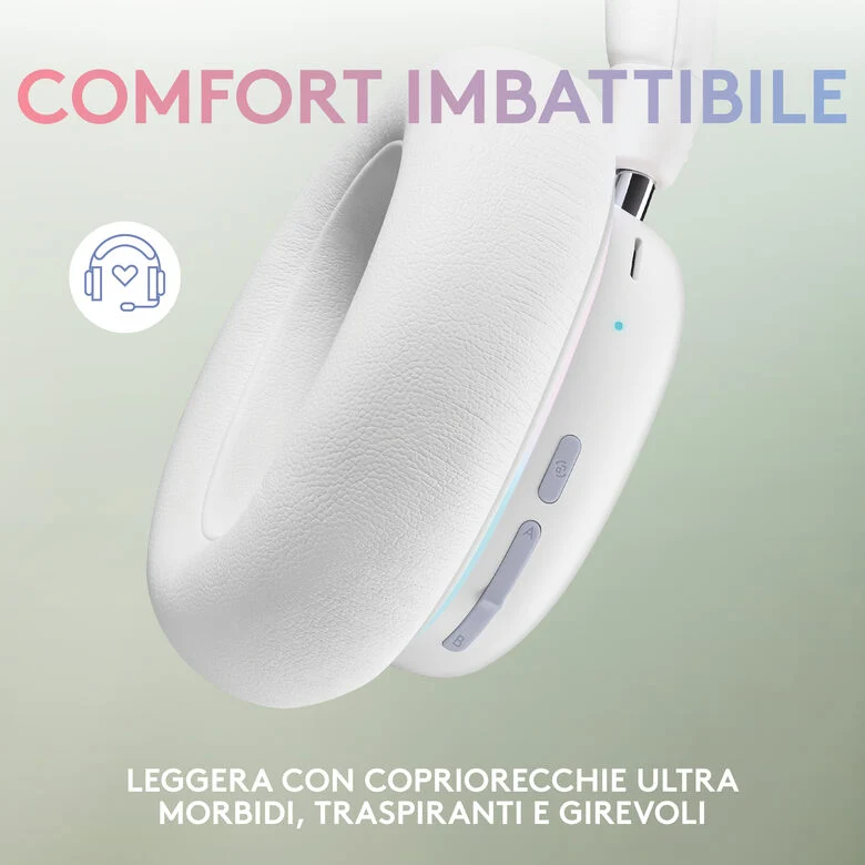 Logitech G G735 Auricolare Con cavo e senza cavo A Padiglione Giocare Bluetooth Bianco