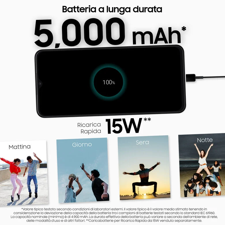 Samsung Galaxy A13 16,8 cm (6.6") Doppia SIM Android 12 4G USB tipo-C 4 GB 128 GB 5000 mAh Bianco