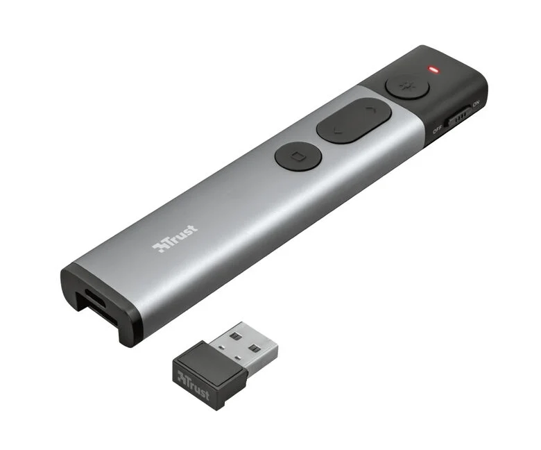 Trust Kazun puntatore wireless RF Alluminio, Nero