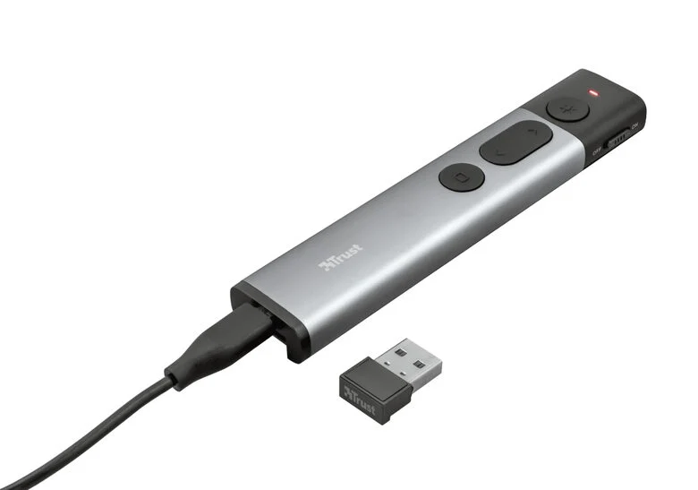 Trust Kazun puntatore wireless RF Alluminio, Nero